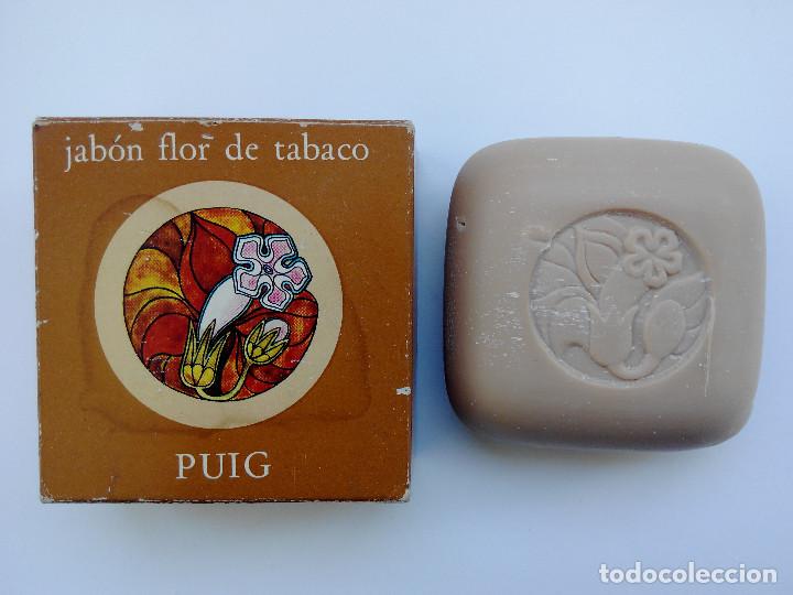 Miniature di profumi antiche: JABON FLOR DE TABACO - PUIG - 90 GRAMOS - A ESTRENAR