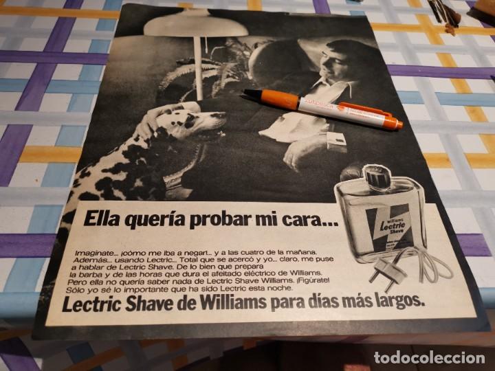 Miniaturen von alten Parf&uuml;men: COLONIA LECTRIC SHAVE DE WILLIAMS ANUNCIO PUBLICIDAD REVISTA 1972