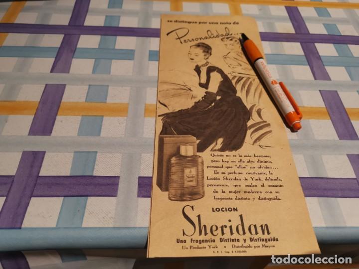 Miniaturen von alten Parf&uuml;men: PERFUME MUJER LOCION SHERIDAN ANUNCIO PUBLICIDAD REVISTA 1946