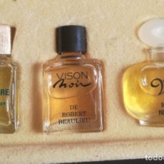 Miniaturas de perfumes antiguos: ANTIGUO ESTUCHE LES MEILLEURS PARFUMS DE PARIS. Lote 212786891