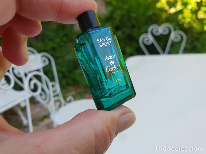 Miniatures of antique perfumes: MINIATURA SANTOS de CARTIER, EAU SPORT