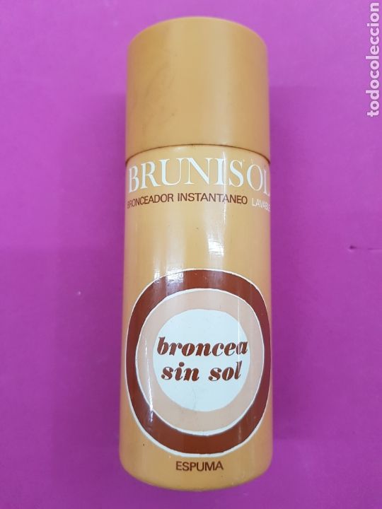 Miniaturas de perfumes antiguos: Brunisol , bronceador sin sol espuma , a&ntilde;os 1970