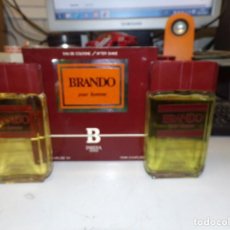 Miniaturas de perfumes antiguos: CONJUNTO COLONIA PERFUME VINTAGE BRANDO PARERA POUR HOMME NUEVO RESTO TIENDA. Lote 362824545