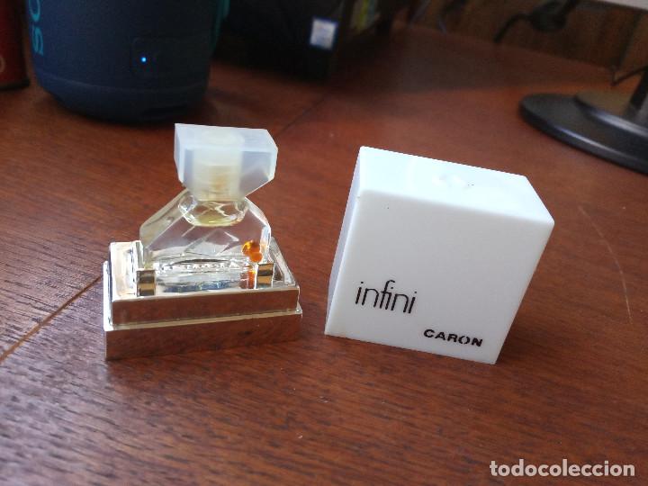 Miniature di profumi antiche: Miniatura perfume &rdquo;Infini&rdquo; de caron (con cajita de pl&aacute;stico)