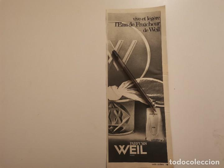 Miniature di profumi antiche: PERFUME L' EAU DE FRAICHEUR DE WEIL ANUNCIO PUBLICIDAD REVISTA A&Ntilde;O 1969 ESPECIAL PARA ENMARCAR