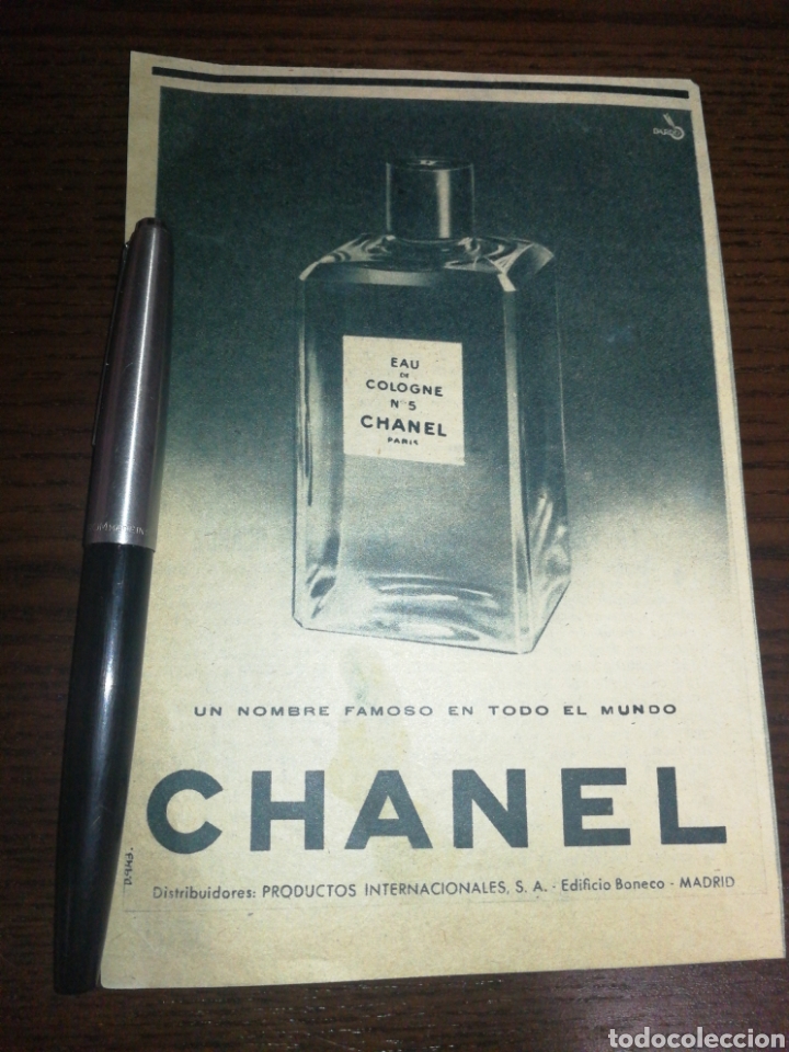 Miniaturas de perfumes antigos: (1951) CHANEL, PUBLICIDAD,18 X 12CM