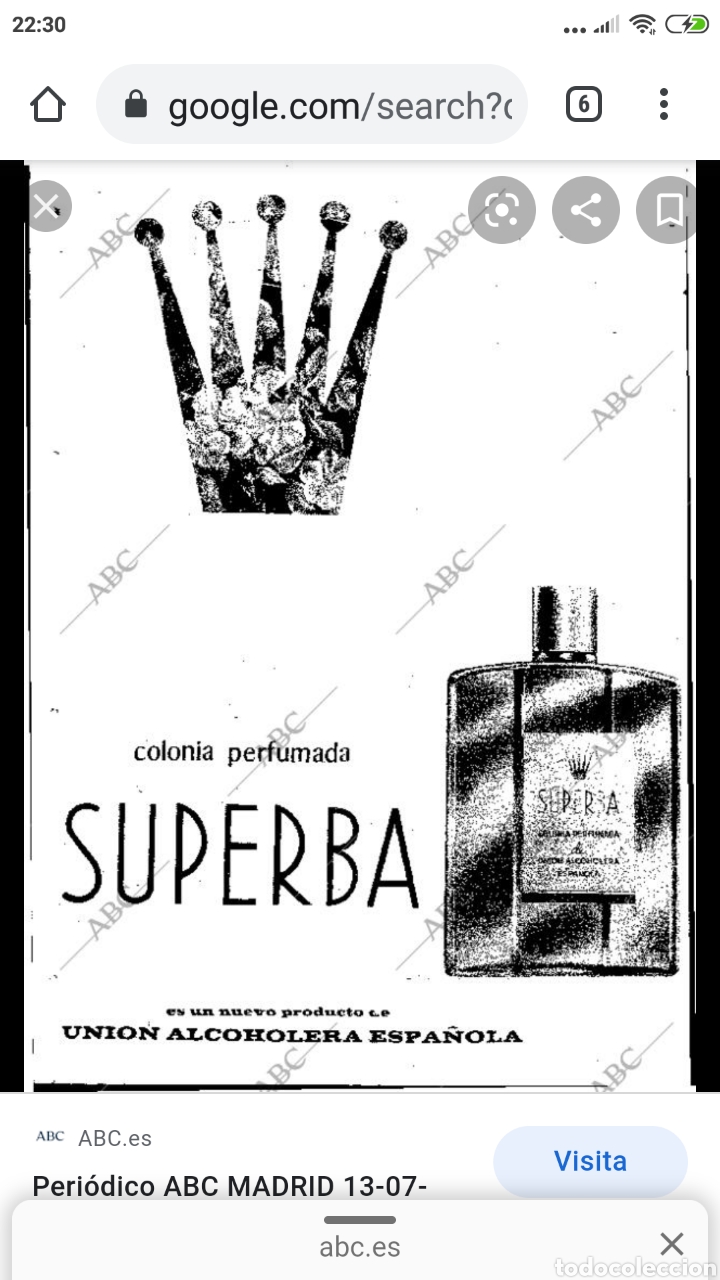 Miniaturas de perfumes antiguos: Superba Colonia Perfumada - Foto 2