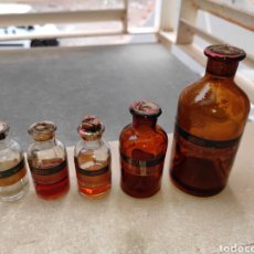 Miniaturas de perfumes antiguos: LOTE DE 5 FRASCOS LUCTA S.A FÁBRICA DE ESENCIAS - BARCELONA -