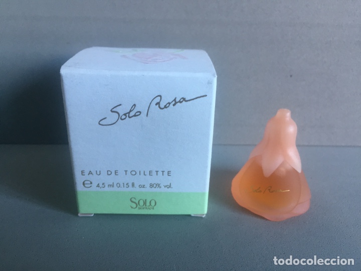 Miniaturas de perfumes antigos: Miniatura perfume Solo Rosa