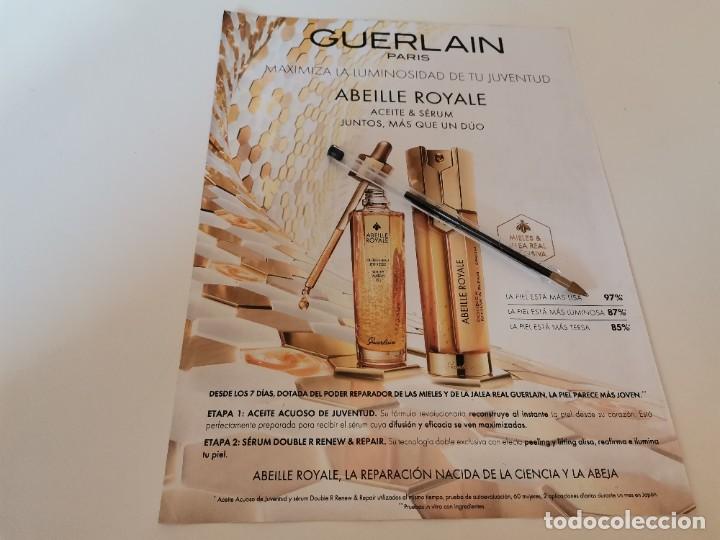 Miniaturas de perfumes antigos: PERFUME COLONIA GUERLAIN PAR&Iacute;S ABEILLE ROYALE ANUNCIO PUBLICIDAD papel grueso REVISTA 2021
