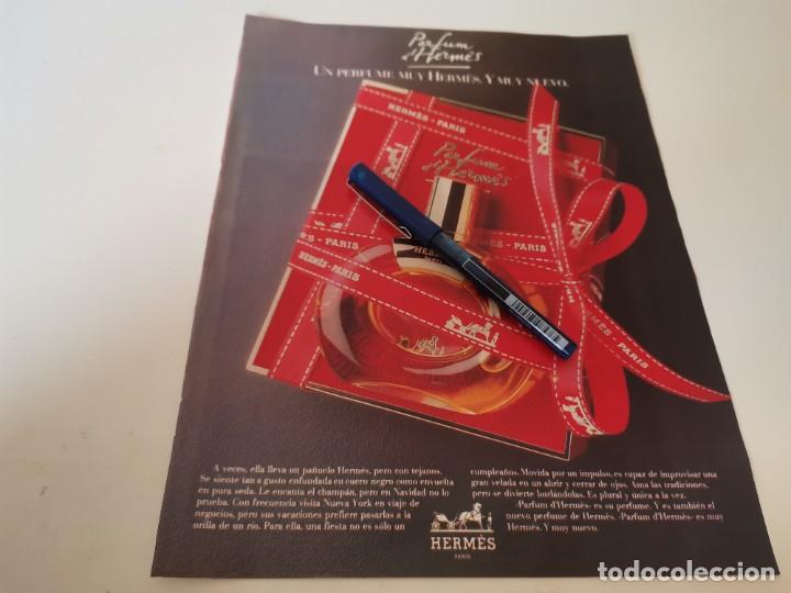 Miniaturas de perfumes antiguos: COLONIA PERFUME PARFUM D'ERMES ANUNCIO PUBLICIDAD REVISTA A&Ntilde;O 1985