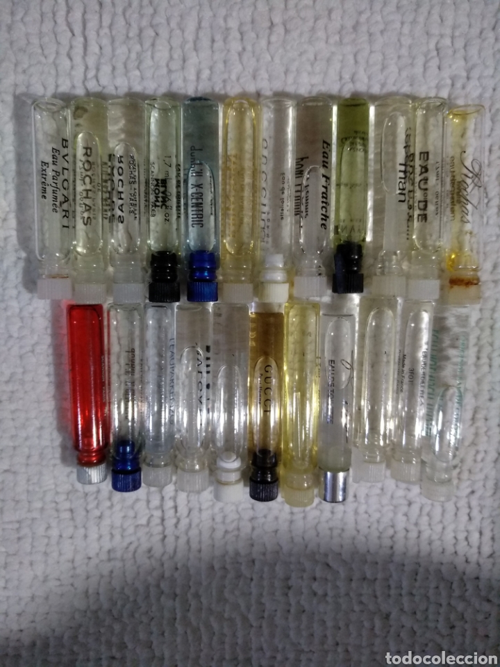Miniaturen von alten Parf&uuml;men: COLECCI&Oacute;N DE 131 MUESTRAS DE PERFUME ORIGINALES.