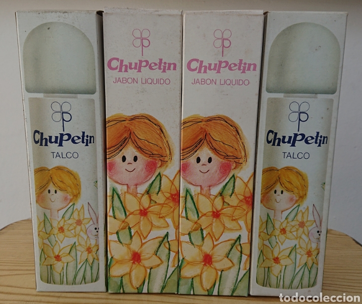 Miniaturas de perfumes antigos: Lote Chupetin, jab&oacute;n l&iacute;quido y talco, bonito lote, resto perfumer&iacute;a, ved fotos