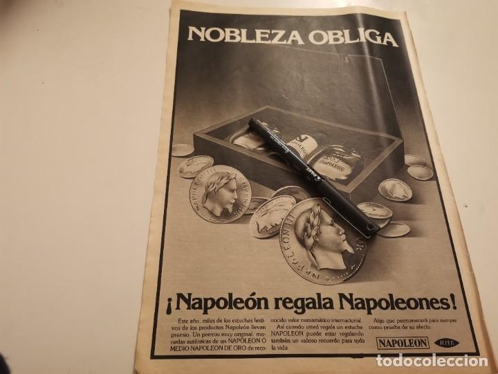 Miniaturas de perfumes antigos: COLONIA PERFUME NAPOLE&Oacute;N ANUNCIO PUBLICIDAD REVISTA 1977