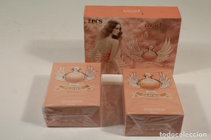 Miniaturas de perfumes antigos: Lovali Olivier para mujer 2x60 ml