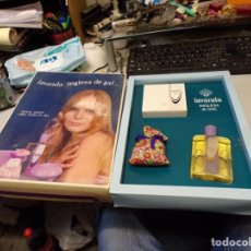 Miniaturas de perfumes antiguos: ANTIGUO ESTUCHE COLONIA PERFUME JABON LAVANDA INGLESA DE GAL AÑOS 70 RESTO TIENDA VINTAGE. Lote 254189035