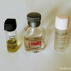Miniaturas de perfumes antiguos: LOTE DE 3 FRASCOS CRISTAL MUESTRAS HUGO BOSS, LACOSTE Y GALENIC.. Lote 255539955