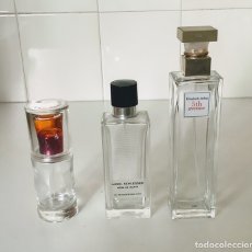 Miniaturas de perfumes antiguos: LOTE DE 3 FRASCOS CRISTAL DE PERFUMES DE DIFERENTES MARCAS. Lote 258155240