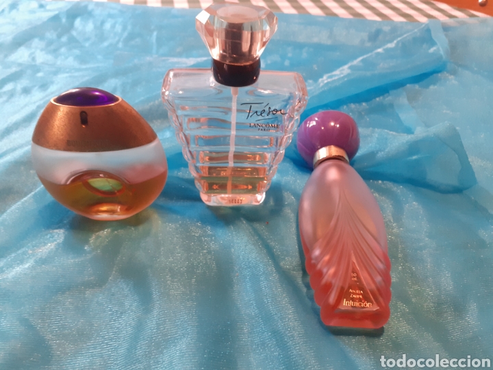 Miniaturas de perfumes antigos: Lote 3 botellas de perfume