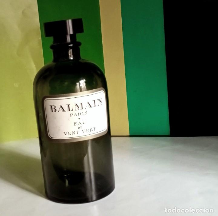 Miniaturas de perfumes antiguos: BALMAIN botella frasco vac&iacute;o EAU DE VENT VERT - Foto 1