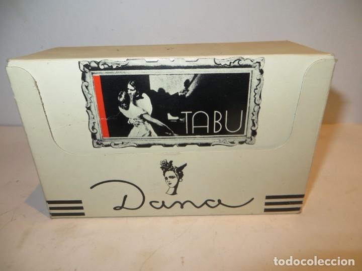 Miniaturas de perfumes antiguos: TABU ANTIGUA CAJA CON 12 LOCIONES DE COLONIA DE DANA DE 16 ML EN SU CAJA NUEVA RESTO PERFUMERIA