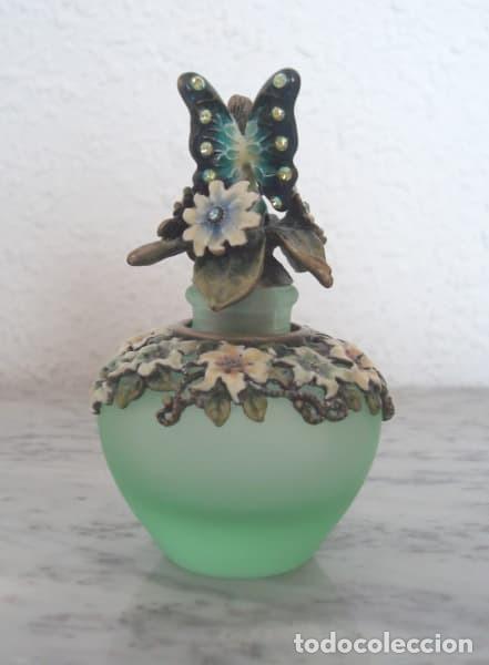 Miniaturas de perfumes antiguos: Tarro para perfume con figura de hada - Foto 3