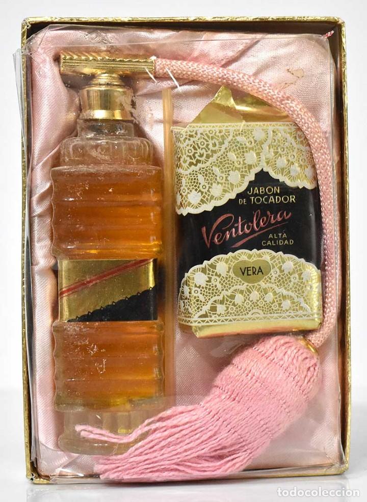 &Eacute;chantillons de parfums anciens: Caja Estuche con perfume y jab&oacute;n de tocador Ventolera de Vera