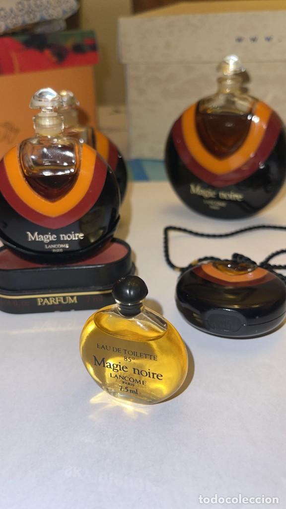 Miniaturas de perfumes antiguos: Lancome magie noire parfum Perfume puro lancome magie noire lote de 5 frascos diferentes - Foto 2 - 285203263