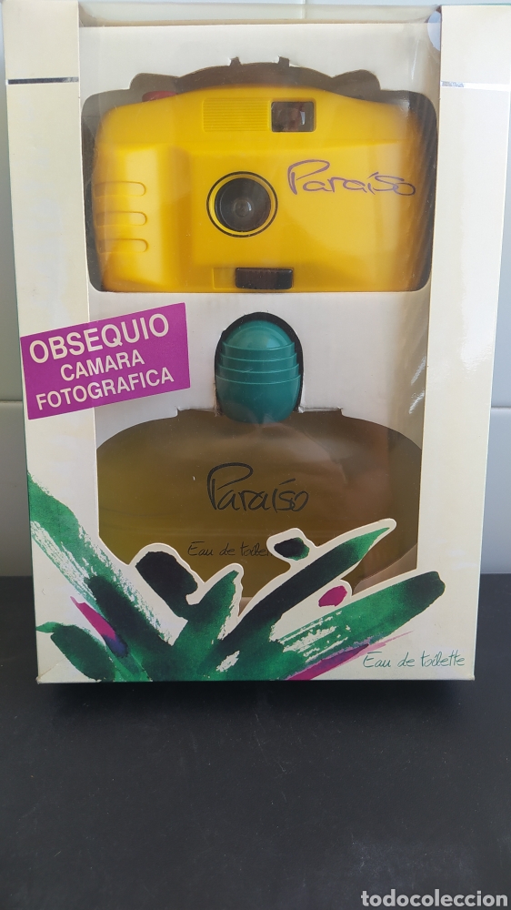 Miniaturen von alten Parf&uuml;men: ESTUCHE COLONIA + C&Aacute;MARA FOTOGR&Aacute;FICA - PARAISO - EAU DE TOILETTE - PERFUMES - UNICA EN TC