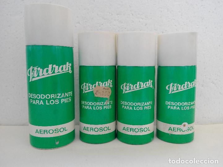 Miniaturas de perfumes antigos: DESODORANTES FIRDRAK DESODORIZANTE PARA LOS PIES 4 UNIDADES - SIN USAR