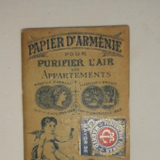 Miniaturas de perfumes antiguos: LIBRITO DE PAPEL DE ARMENIA PERFUMERIA THOMAS MADRID. Lote 288337198