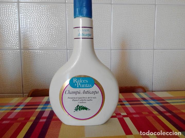 Miniaturas de perfumes antiguos: CHAMPU RAICES Y PUNTAS - GARNIER - DESCATALOGADO - NUEVO SIN USAR - DE 325 Gr -