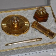 Miniaturas de perfumes antiguos: VINTAGE / CONJUNTO ESTUCHE MYRNA DE PONS / SIGLO PASADO - ¡DIFÍCIL, MIRA FOTOS/DETALLES!. Lote 302250768