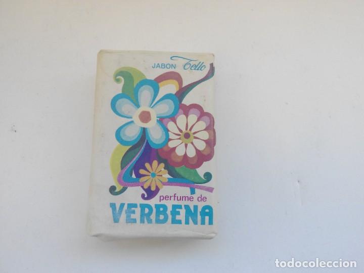 Miniaturas de perfumes antiguos: JABON TELLO PERFUME DE VERVENA EN PASTILLA - SIN ABRIR - SIN USAR - DESCATALOGADO