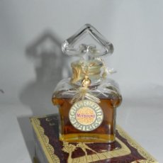 Miniaturas de perfumes antiguos: FRASCO DE PERFUME ORIGINAL AÑOS 20 - MITSOUKO - GUERLAIN, PARÍS - CAJA ORIGINAL Y FRASCO CON SU PERF. Lote 310353593