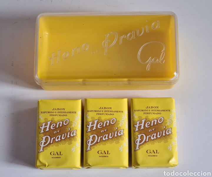 &Eacute;chantillons de parfums anciens: Caja Estuche 3 Pastillas Jab&oacute;n Gal Heno de Pravia - Espumoso y Perfumado
