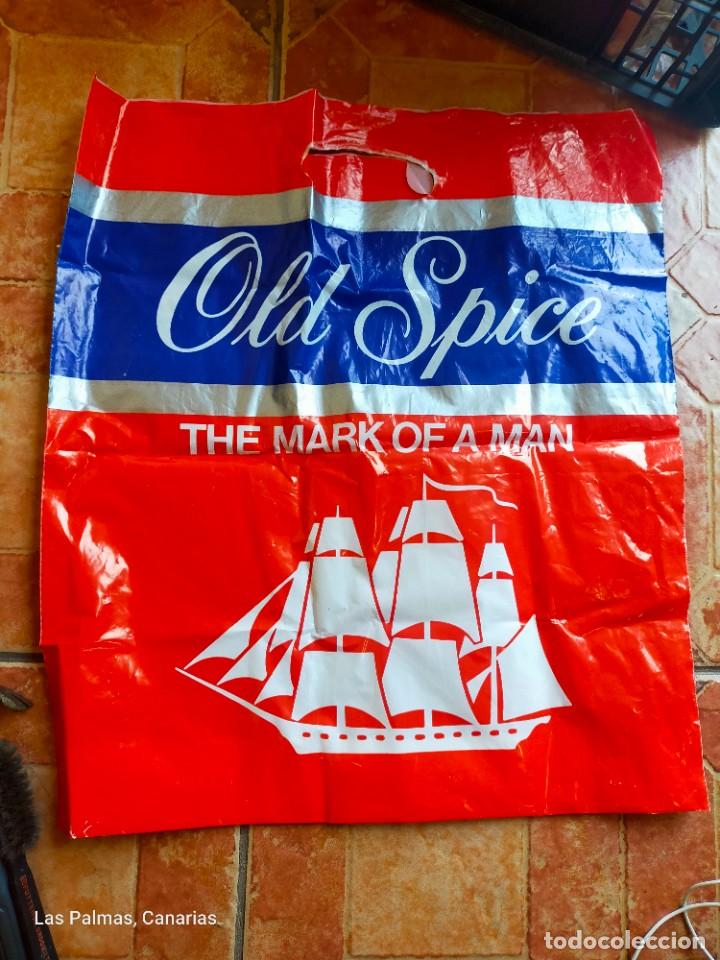 Miniatures of antique perfumes: Antigua bolsa pl&aacute;stico de perfumer&iacute;a y cosm&eacute;tica - Perfume Fragancia - Old Spice