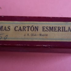 Miniaturas de perfumes antiguos: MUY ANTIGUA CAJA DE LIMAS DE CARTÓN ESMERILADO- J.R. OLIVÉ- MADRID. Lote 323325083