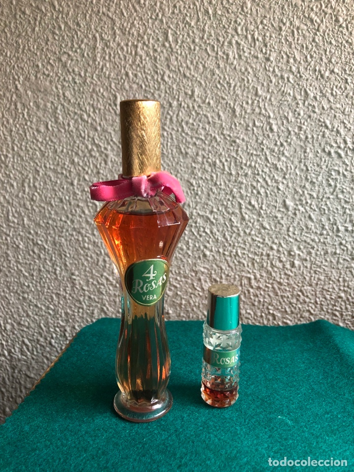 Miniaturas de perfumes antiguos: Perfume + extracto 4 Rosas ( Vera)