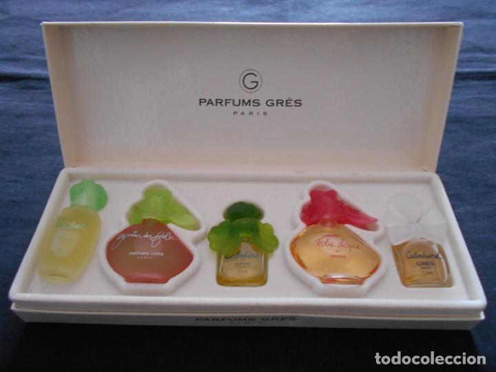 Miniaturas de perfumes antiguos: BONITA CAJA DE PARFUMS GR&Eacute;S - PARIS - Foto 2