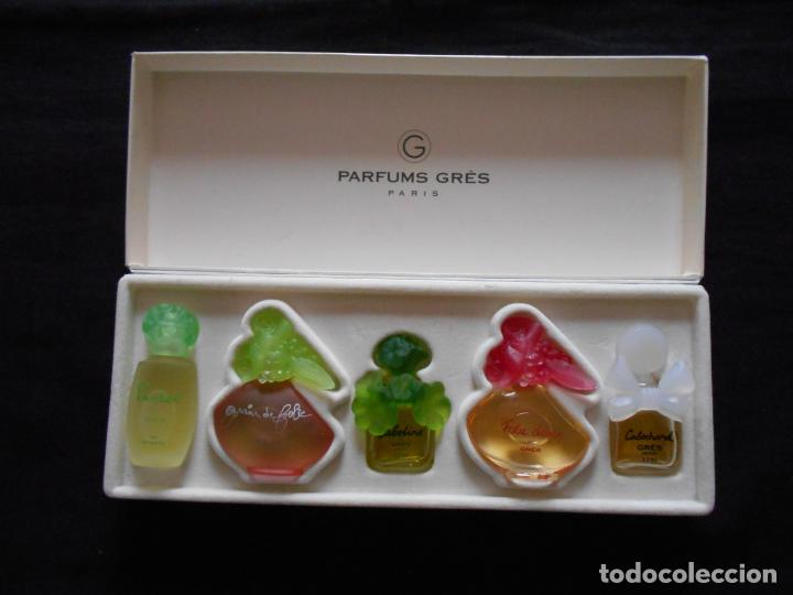 Miniaturas de perfumes antiguos: BONITA CAJA DE PARFUMS GR&Eacute;S - PARIS - Foto 5