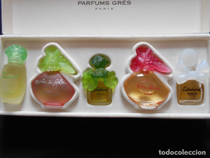 Miniaturas de perfumes antiguos: BONITA CAJA DE PARFUMS GR&Eacute;S - PARIS - Foto 6