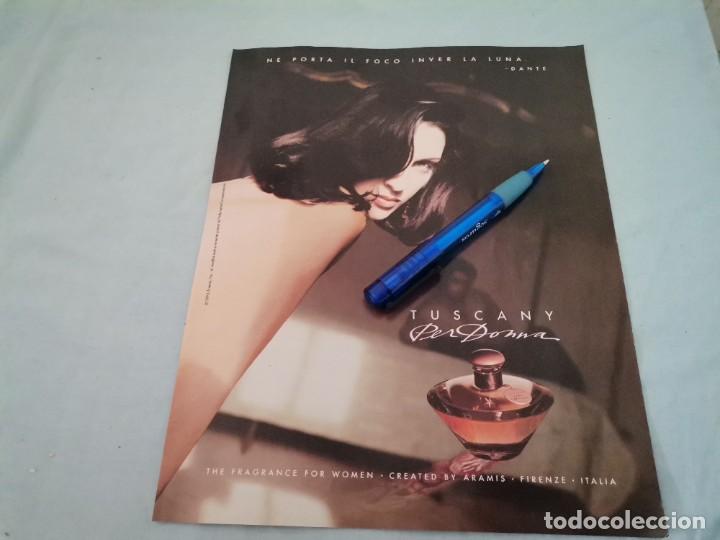 Miniatures of antique perfumes: PERFUME COLONIA MUJER TUSCANY ANUNCIO PUBLICIDAD REVISTA 1993