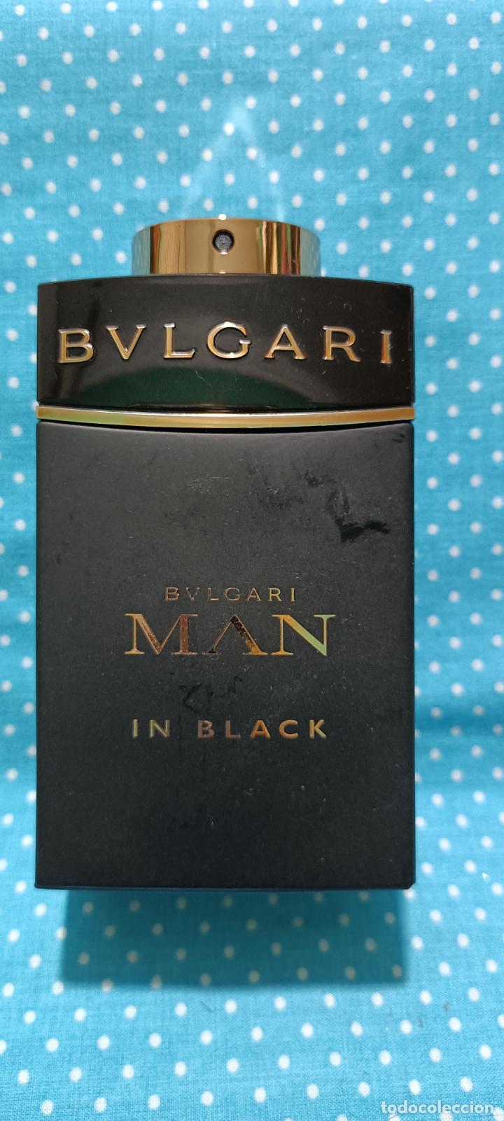 Miniaturas de perfumes antigos: Frasco ficticio bvlgari man un black vac&iacute;o