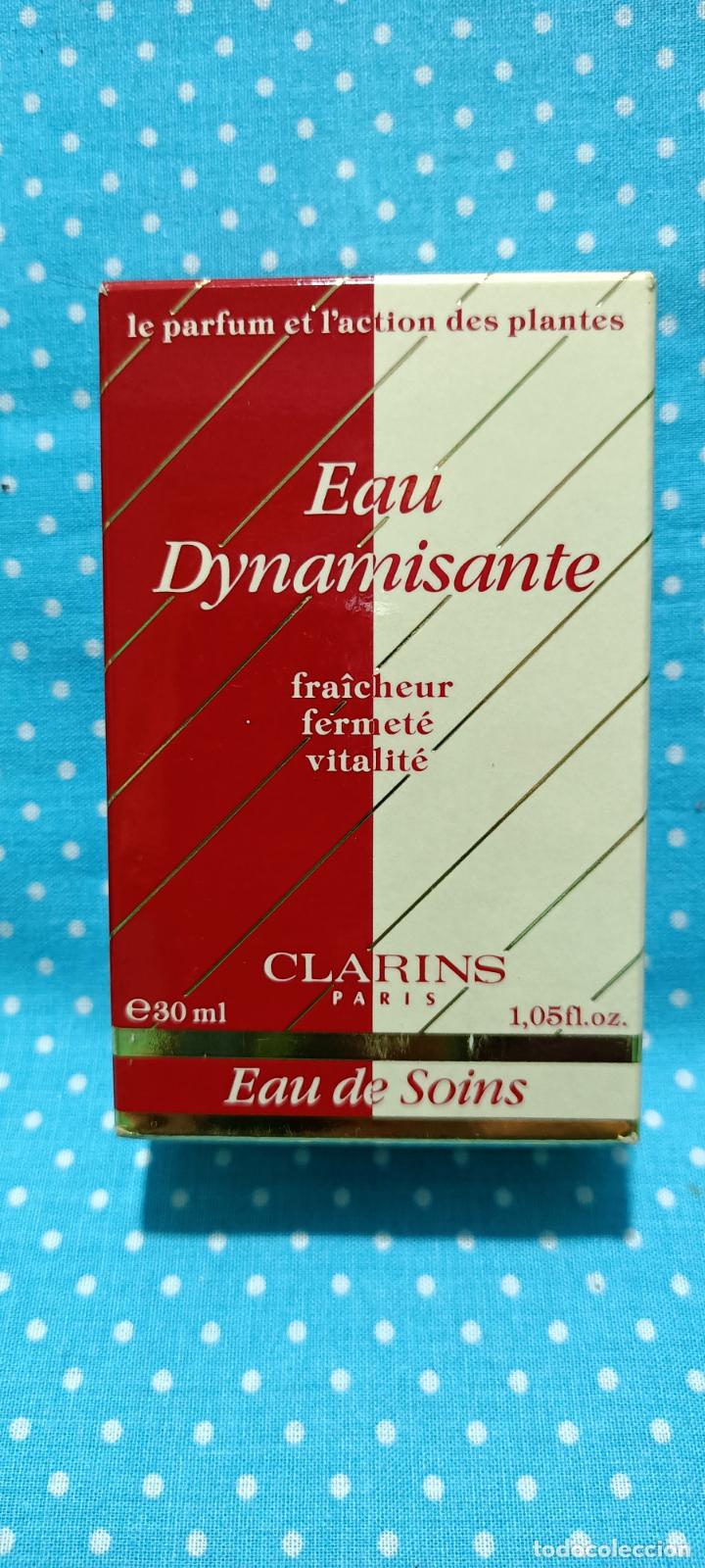 Miniaturas de perfumes antigos: Miniatura EAU dynamisante clarines 30 ml