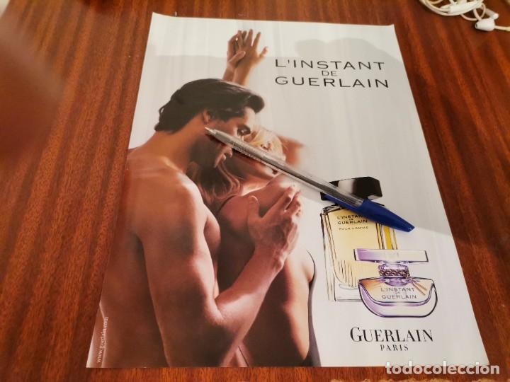 Miniaturas de perfumes antigos: PERFUME COLONIA L'INSTANT DE GUERLAIN PAR&Iacute;S ANUNCIO PUBLICIDAD REVISTA ESPECIAL PARA ENMARCAR