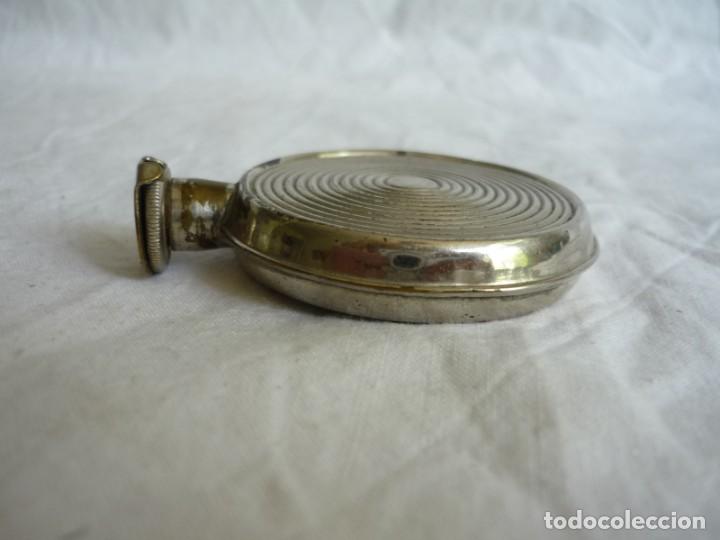Miniaturas de perfumes antiguos: Perfumero de lat&oacute;n plateado - Foto 8