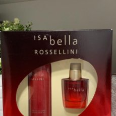 Miniaturas de perfumes antiguos: ISABELLA ISABELLA ROSSELLINI ESTUCHE A ESTRENAR COLONIA MÁS GEL. Lote 342963913