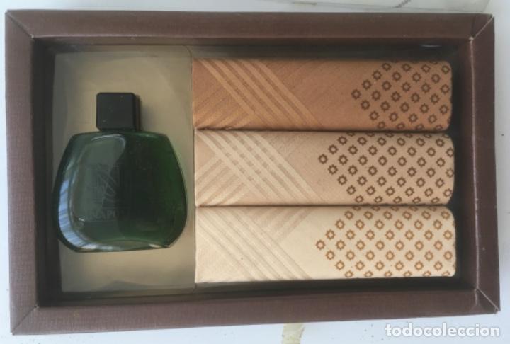 Miniaturas de perfumes antigos: NAPOLE&Oacute;N. MASAJE FOR MEN. PA&Ntilde;UELOS. PERFUME.