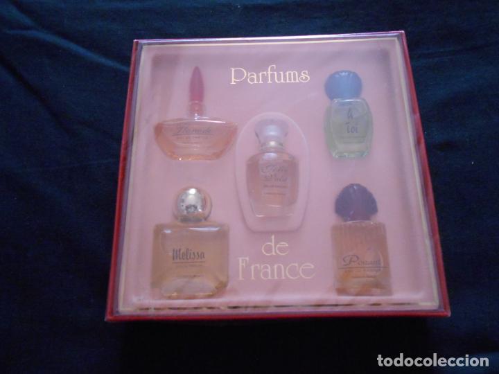 &Eacute;chantillons de parfums anciens: ESTUCHE CON 5 FRASCOS MINIATURAS DE PERFUMES - CHARRIER PARFUMS FRANCE